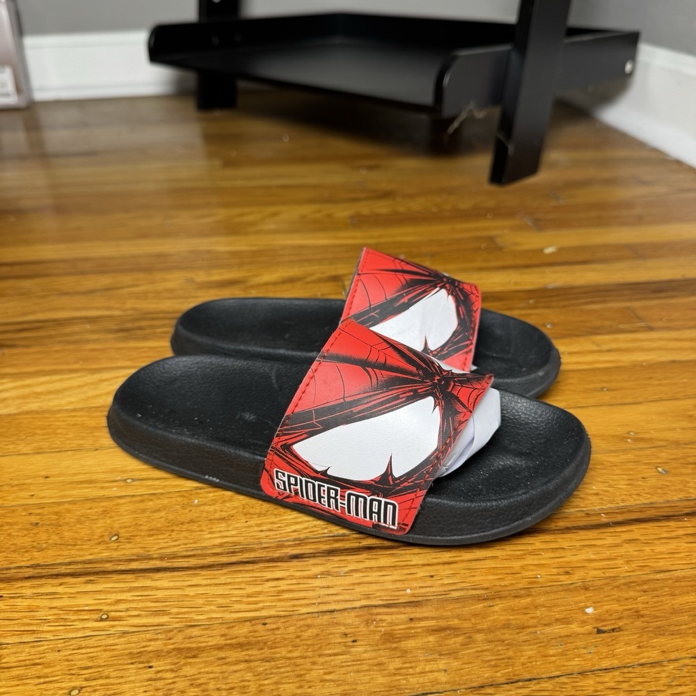 Marvel Spider-Man Slide Sandals Red Black Kids Size 13 SKU 802452